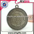 Black antique nickel metal cheap soccer medals